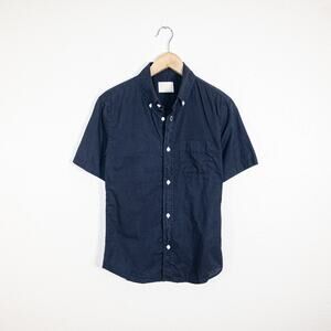 Band of Outsiders Men's size 0 Short Sleeve Button Down Shirt Navy blue